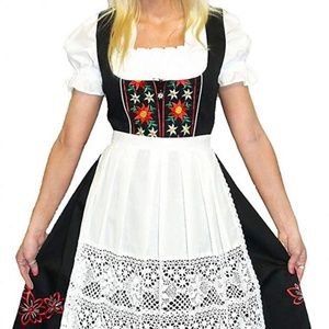 DRINDL OKTOBERFEST DRESS // BLACK // SZ 00